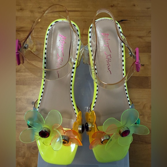‼️SOLD‼️Colorful Floral Platform Sandals from
Betsey Johnson - Picture 3 of 8